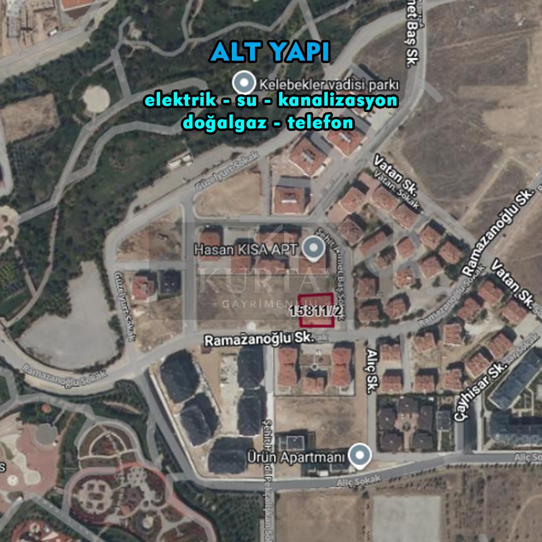 Selçuklu Parsana'da Satılık Arsa - Müstakil - 881 M2 - Kelebekler Vadisi Yanı