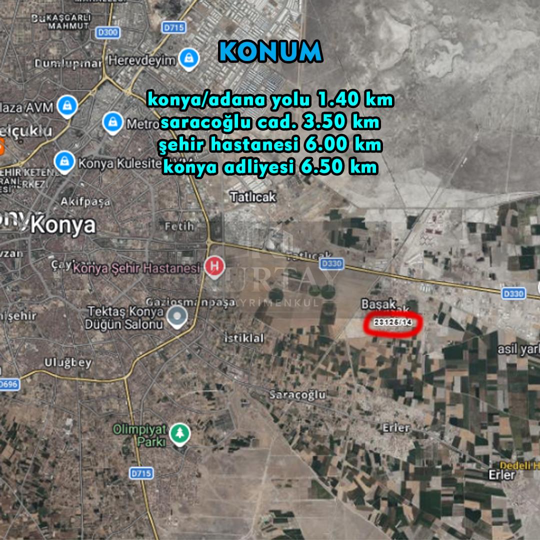 Karatay Başak'da Satılık Arsa - Müstakil - 650 M2