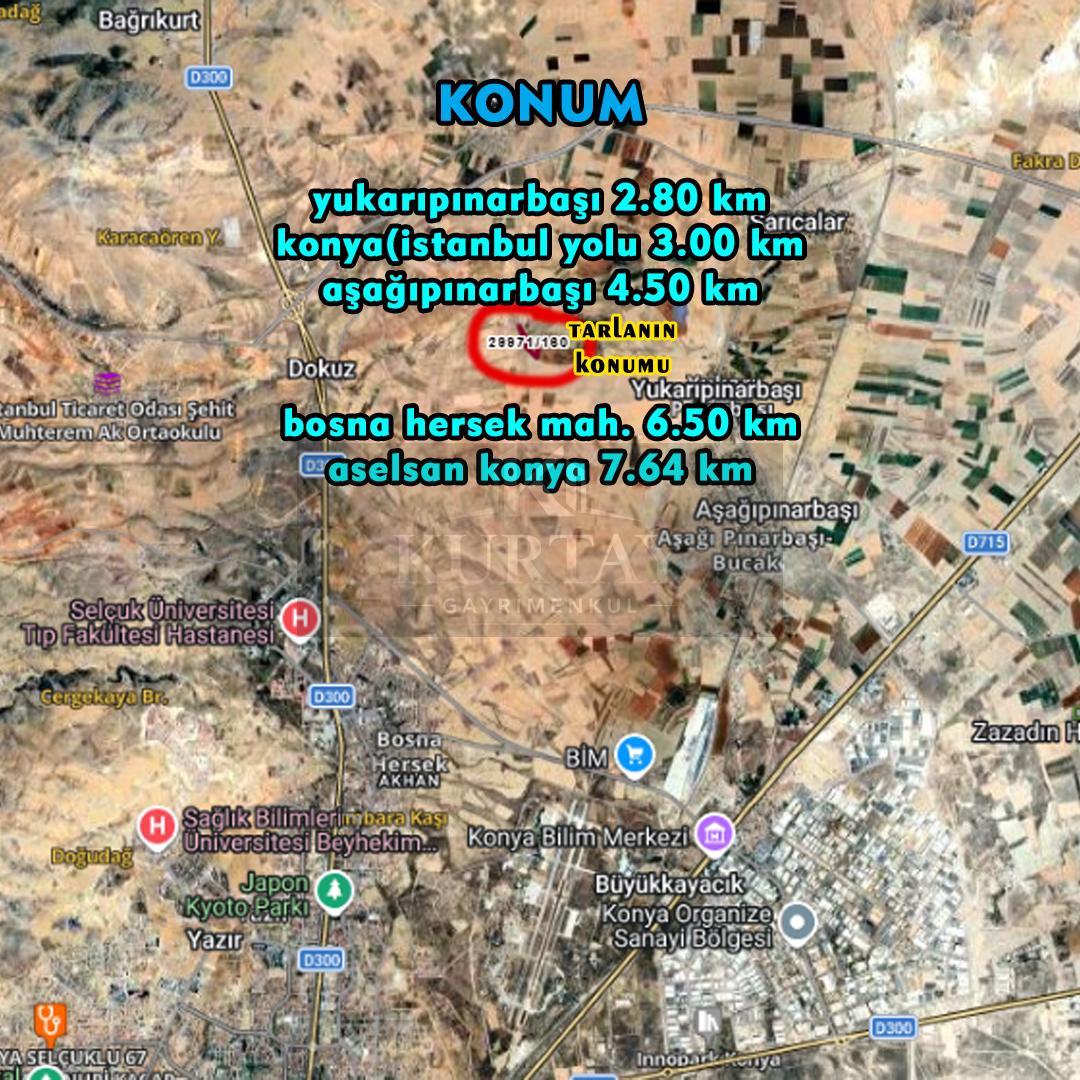 Selçuklu Yukarıpınarbaşı'nda Satılık Tarla - Müstakil - 50.000 M2